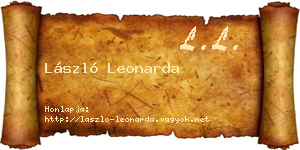 László Leonarda névjegykártya